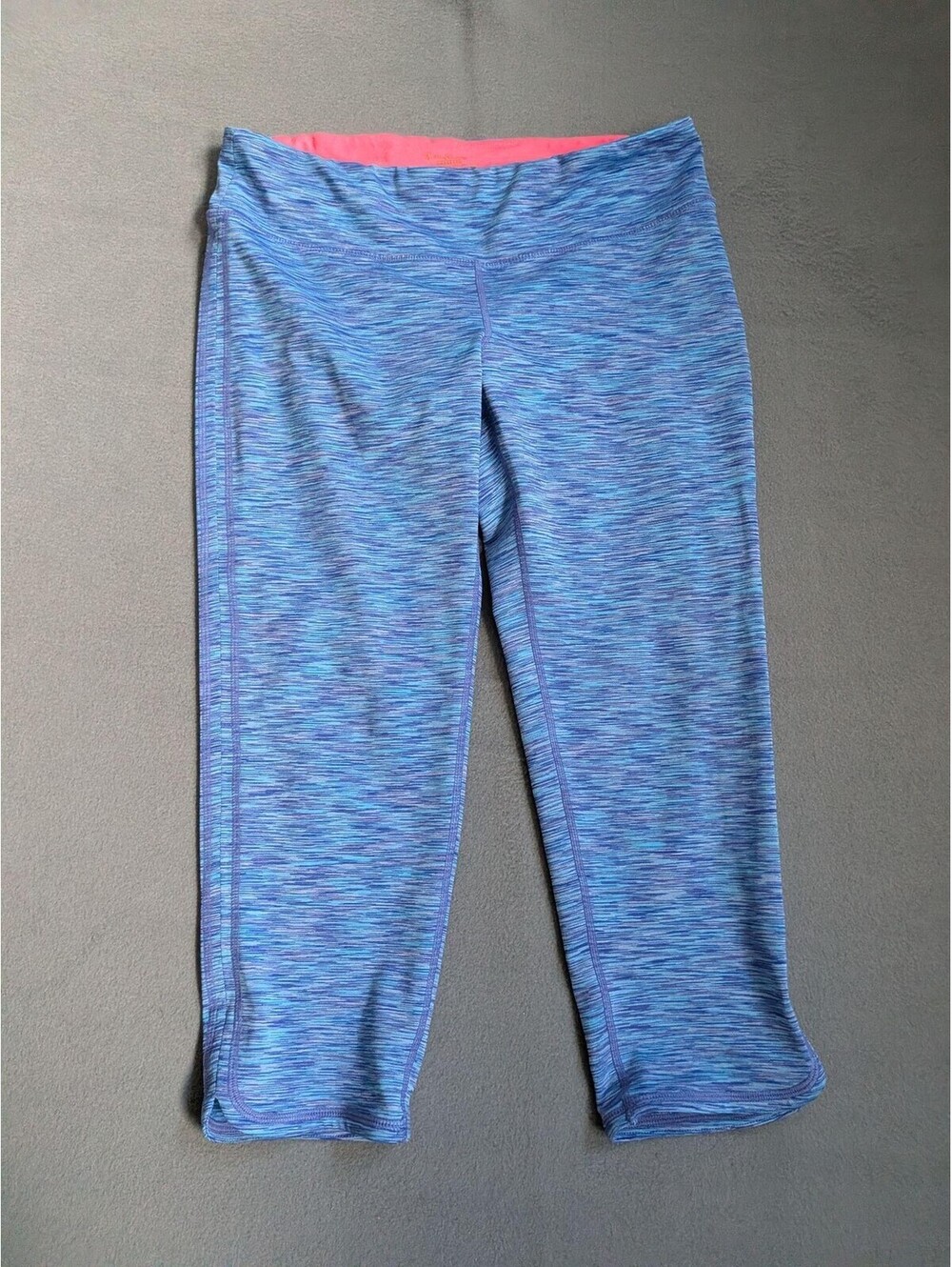 Lilly Pulitzer Leggings Womens L Blue Space Dye Luxletic Capri Yoga Gym Workout